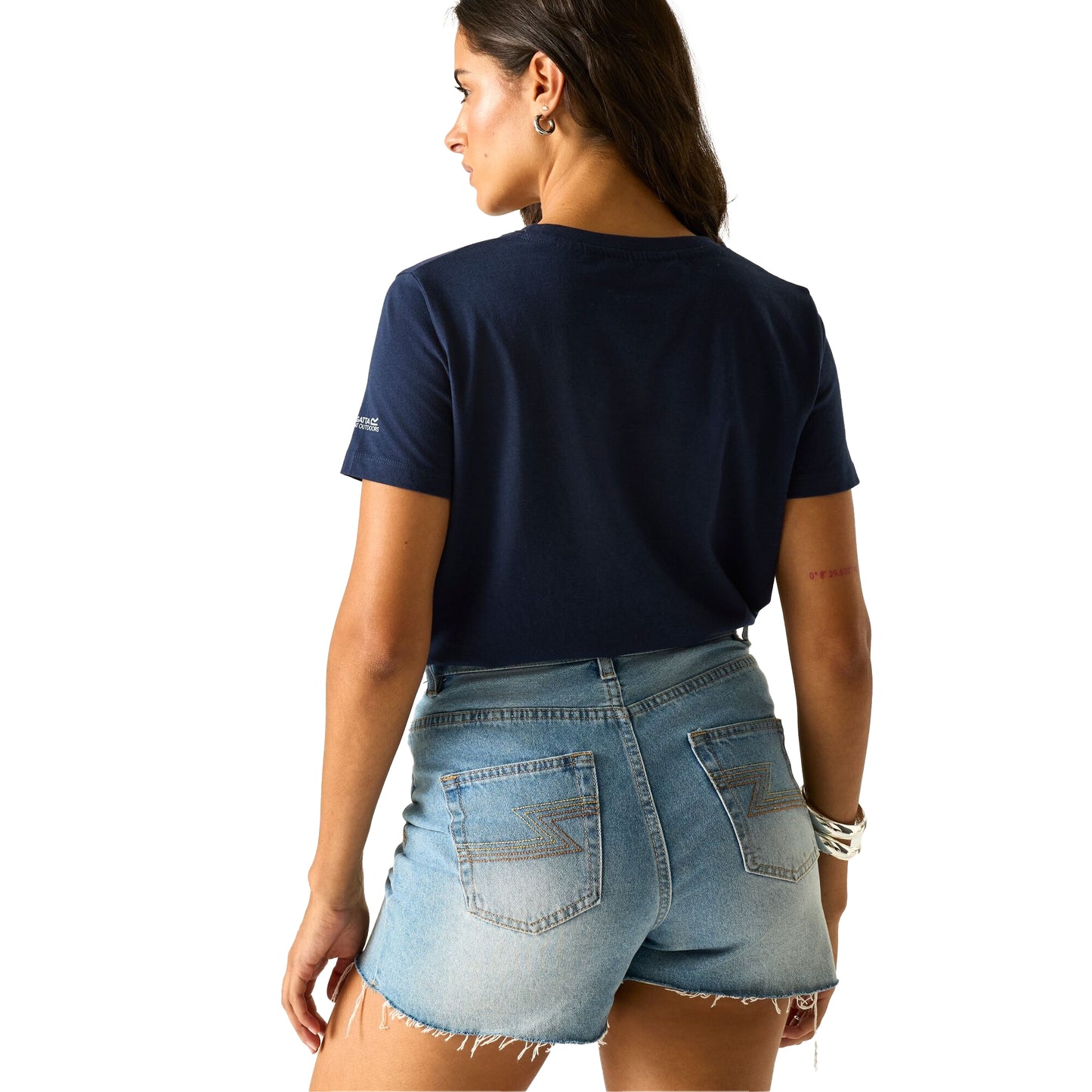 Navy - Pack Shot - Regatta Womens-Ladies Filandra VX Sailboat T-Shirt