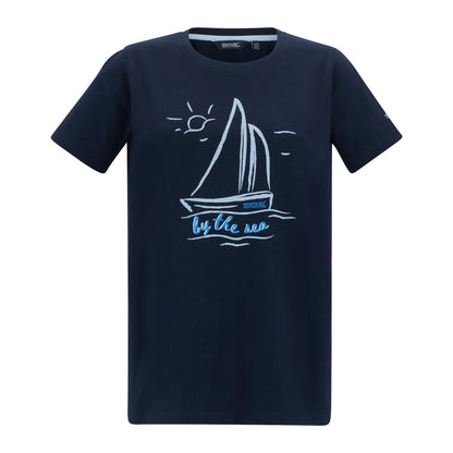 Navy - Front - Regatta Womens-Ladies Filandra VX Sailboat T-Shirt