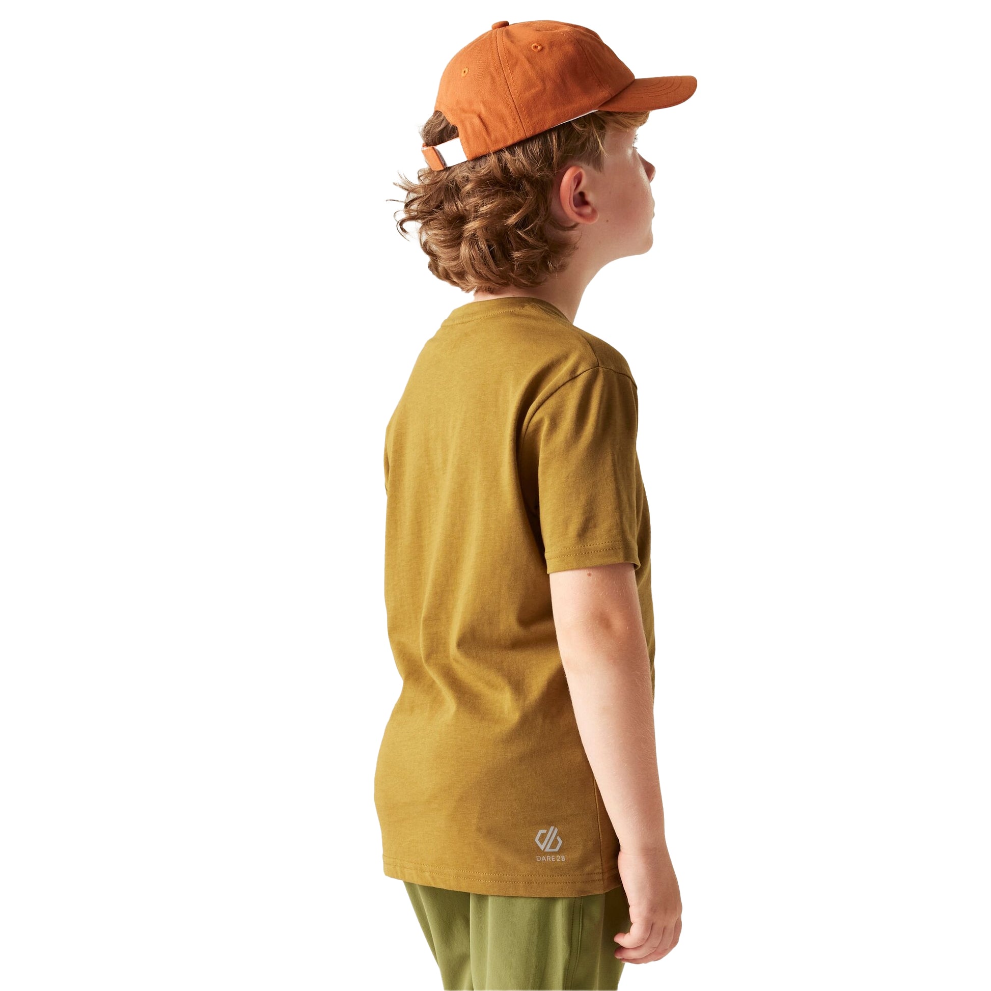 Dark Cumin Yellow - Pack Shot - Dare 2B Childrens-Kids Trailblazer III Skull T-Shirt