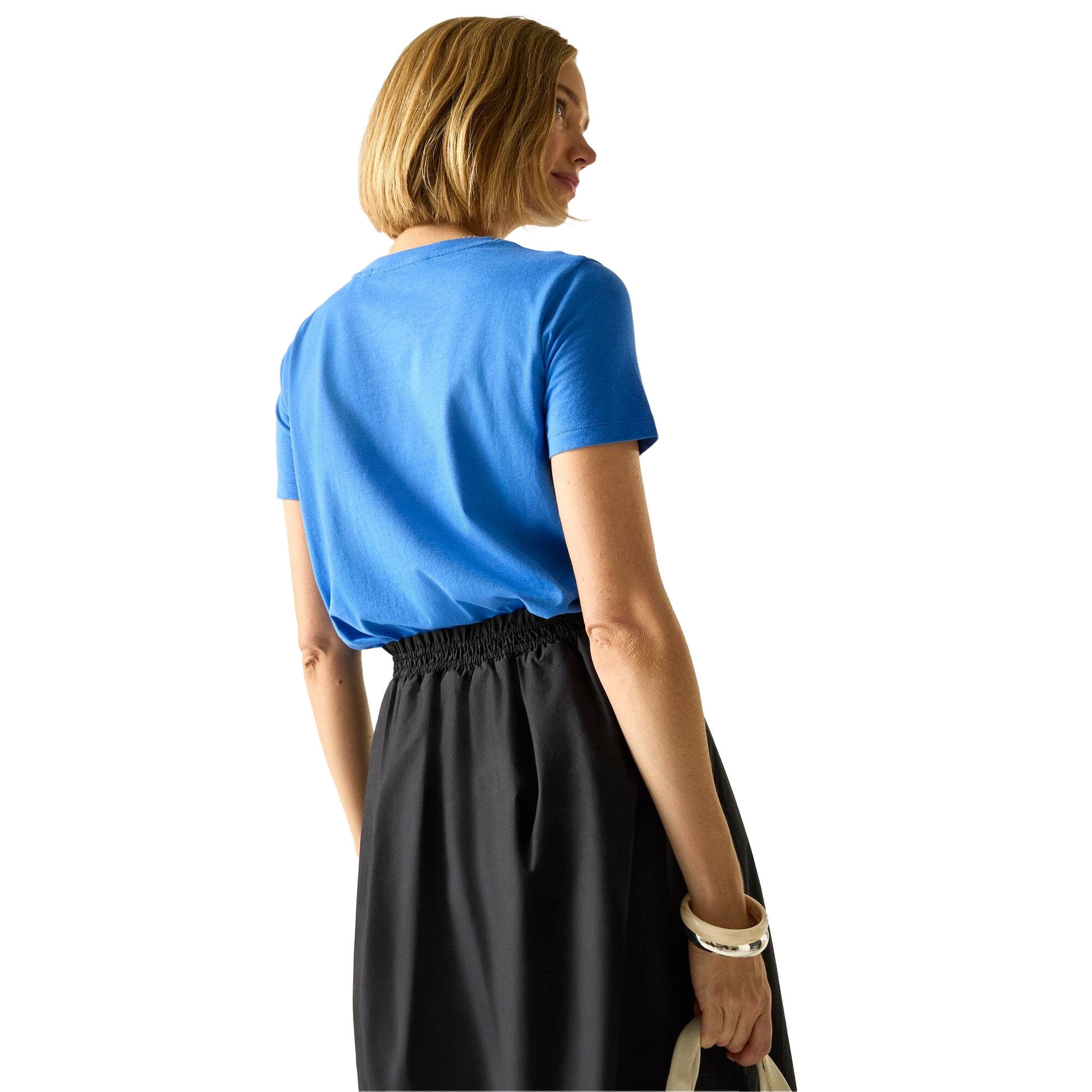 Sonic Blue - Pack Shot - Regatta Womens-Ladies Filandra VX Flower Silhouette T-Shirt