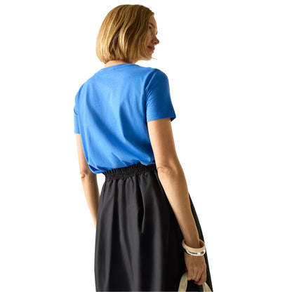 Sonic Blue - Pack Shot - Regatta Womens-Ladies Filandra VX Flower Silhouette T-Shirt