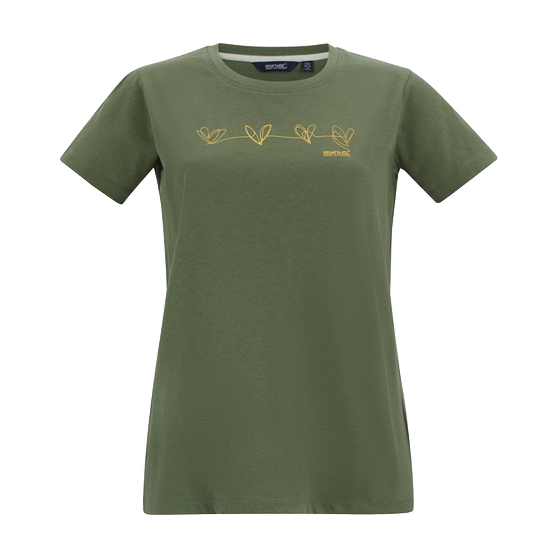 Four Leaf Clover - Front - Regatta Womens-Ladies Filandra VX Foil Heart T-Shirt