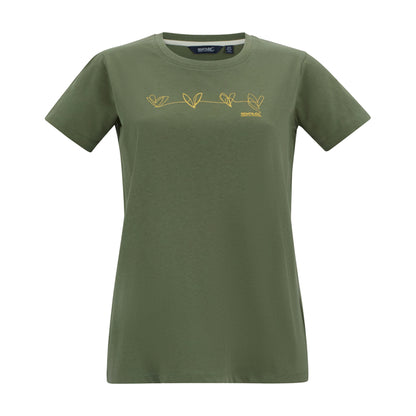 Four Leaf Clover - Front - Regatta Womens-Ladies Filandra VX Foil Heart T-Shirt
