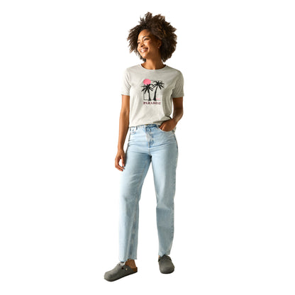 Grey Marl - Lifestyle - Regatta Womens-Ladies Filandra VX Paradise Palm T-Shirt