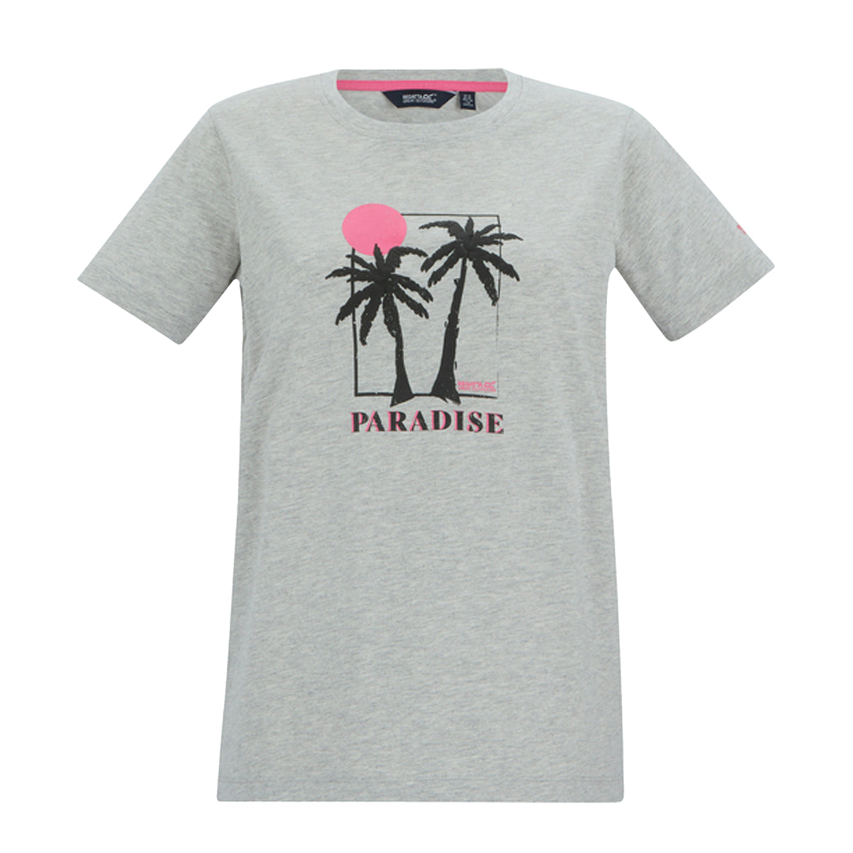 Grey Marl - Front - Regatta Womens-Ladies Filandra VX Paradise Palm T-Shirt