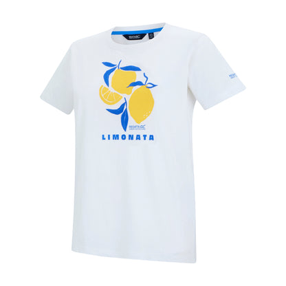 White - Side - Regatta Womens-Ladies Filandra VX Limonata Lemon T-Shirt