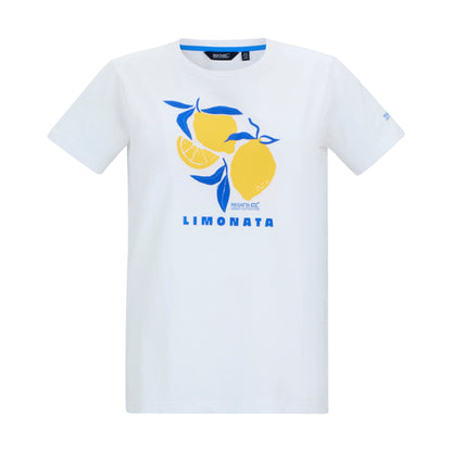 White - Front - Regatta Womens-Ladies Filandra VX Limonata Lemon T-Shirt
