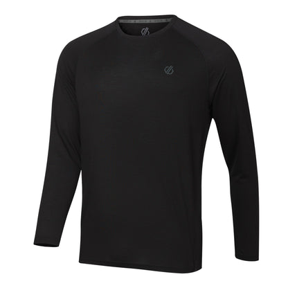Black - Side - Dare 2B Mens Agile Long-Sleeved T-Shirt