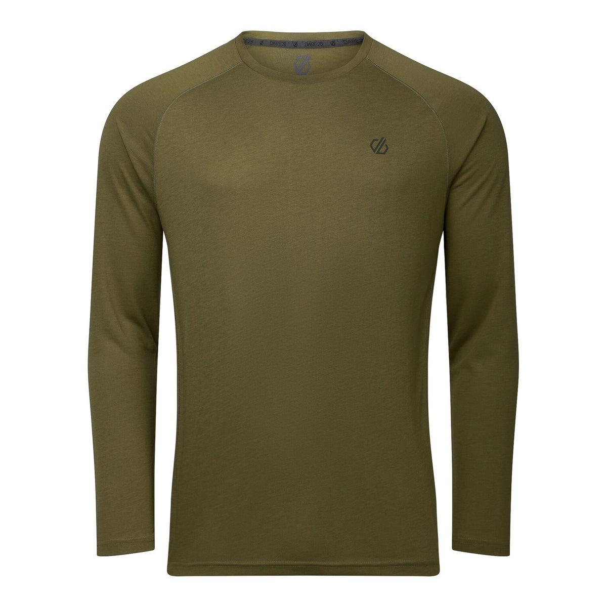 Martini Olive - Front - Dare 2B Mens Agile Long-Sleeved T-Shirt