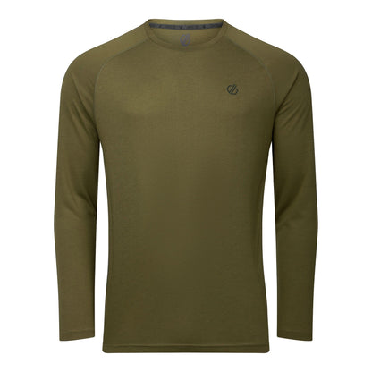 Martini Olive - Front - Dare 2B Mens Agile Long-Sleeved T-Shirt