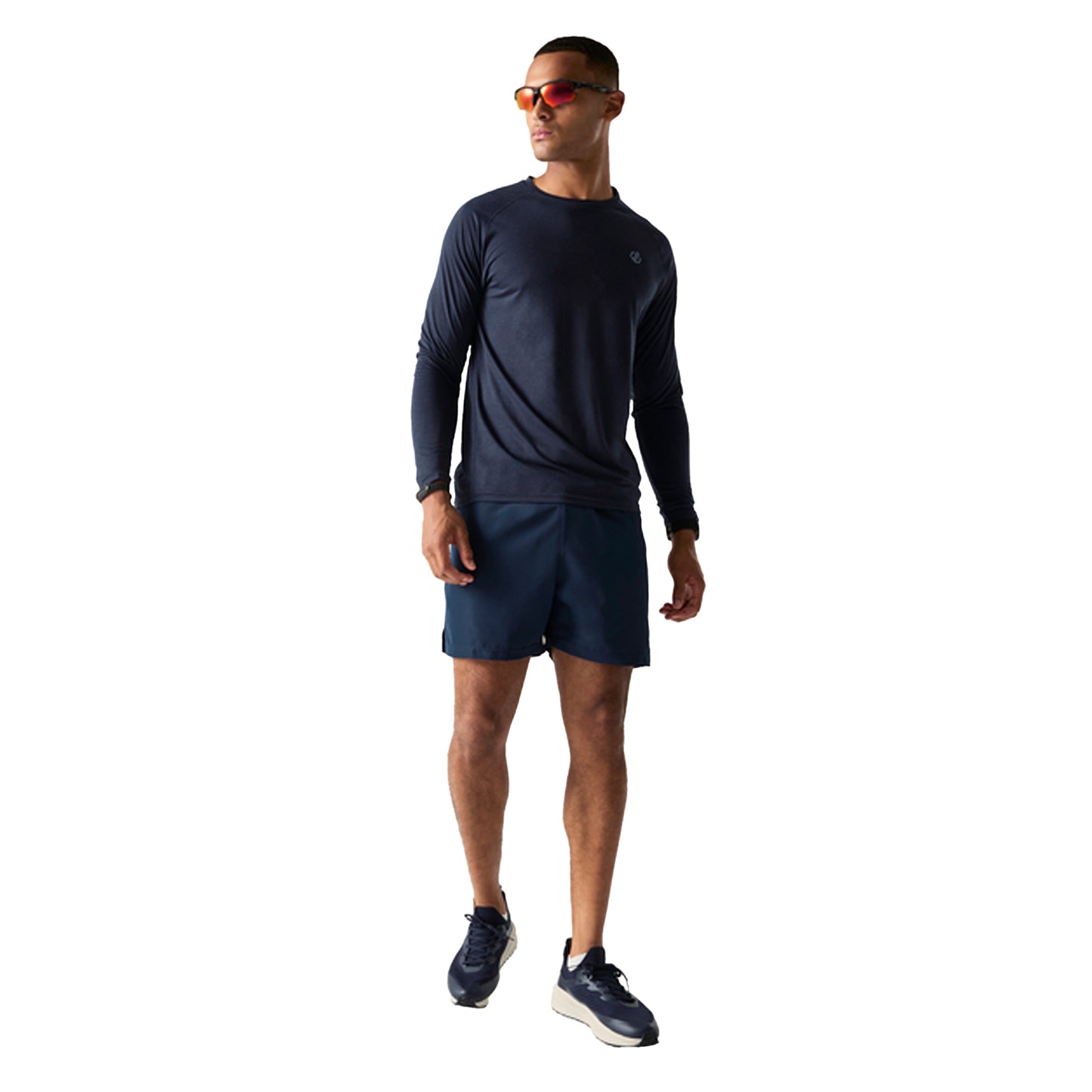 Navy - Side - Dare 2B Mens Agile Long-Sleeved T-Shirt