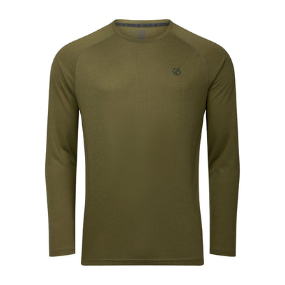 Nephrite Green Solid - Front - Dare 2B Mens Agile Long-Sleeved T-Shirt