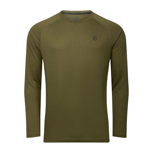 Nephrite Green Solid - Front - Dare 2B Mens Agile Long-Sleeved T-Shirt