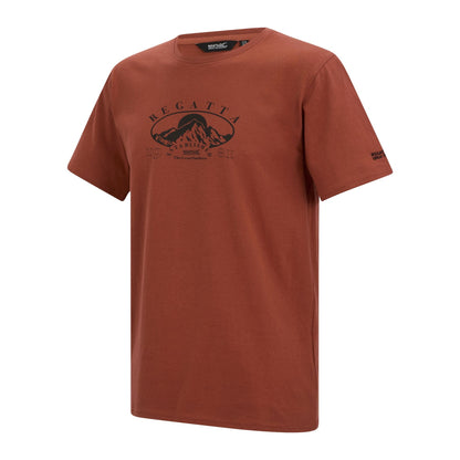 Brick Red - Side - Regatta Mens Cline IX Mountain T-Shirt