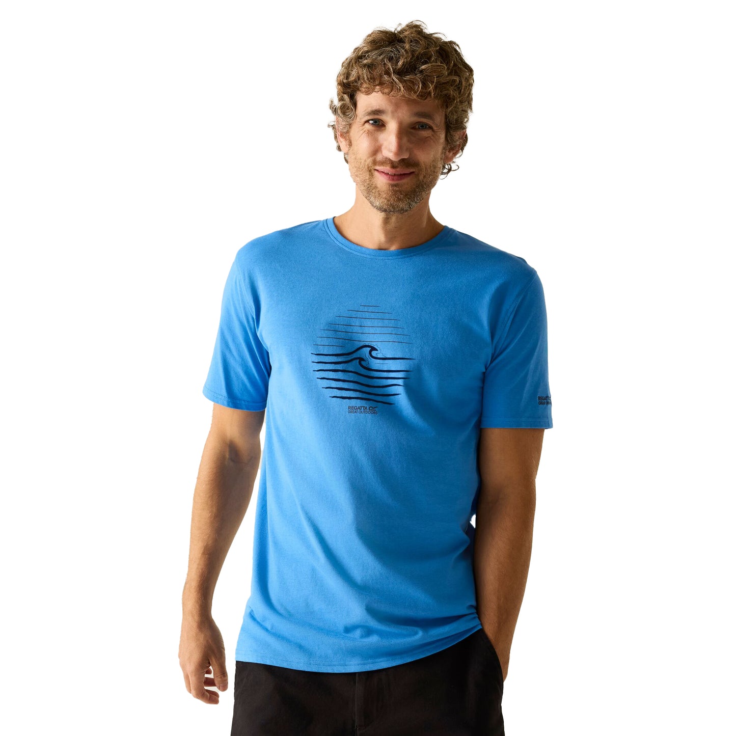 Sonic Blue - Lifestyle - Regatta Mens Cline IX Wave T-Shirt