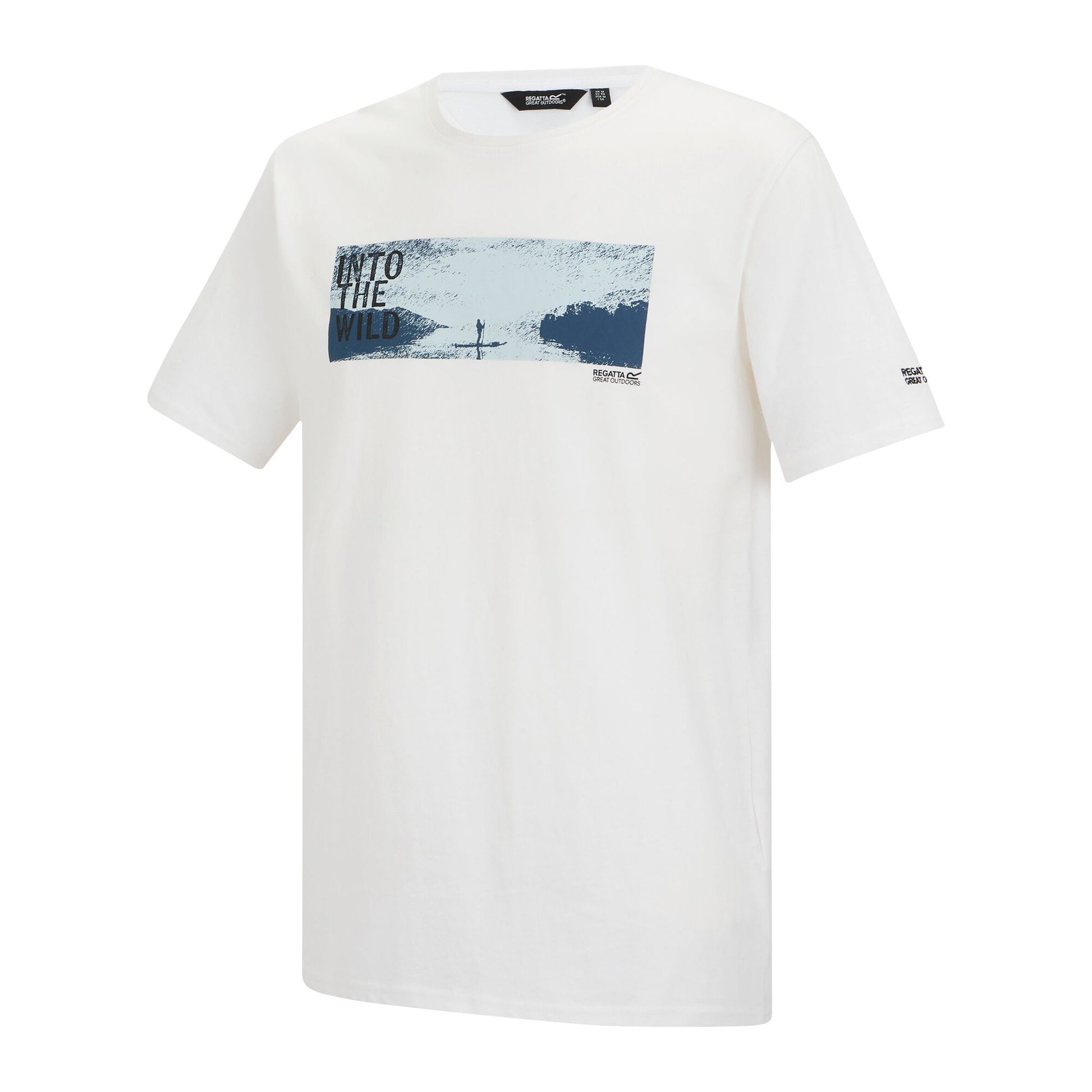 White - Side - Regatta Mens Cline IX Outdoor Wild T-Shirt