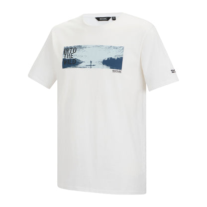 White - Side - Regatta Mens Cline IX Outdoor Wild T-Shirt