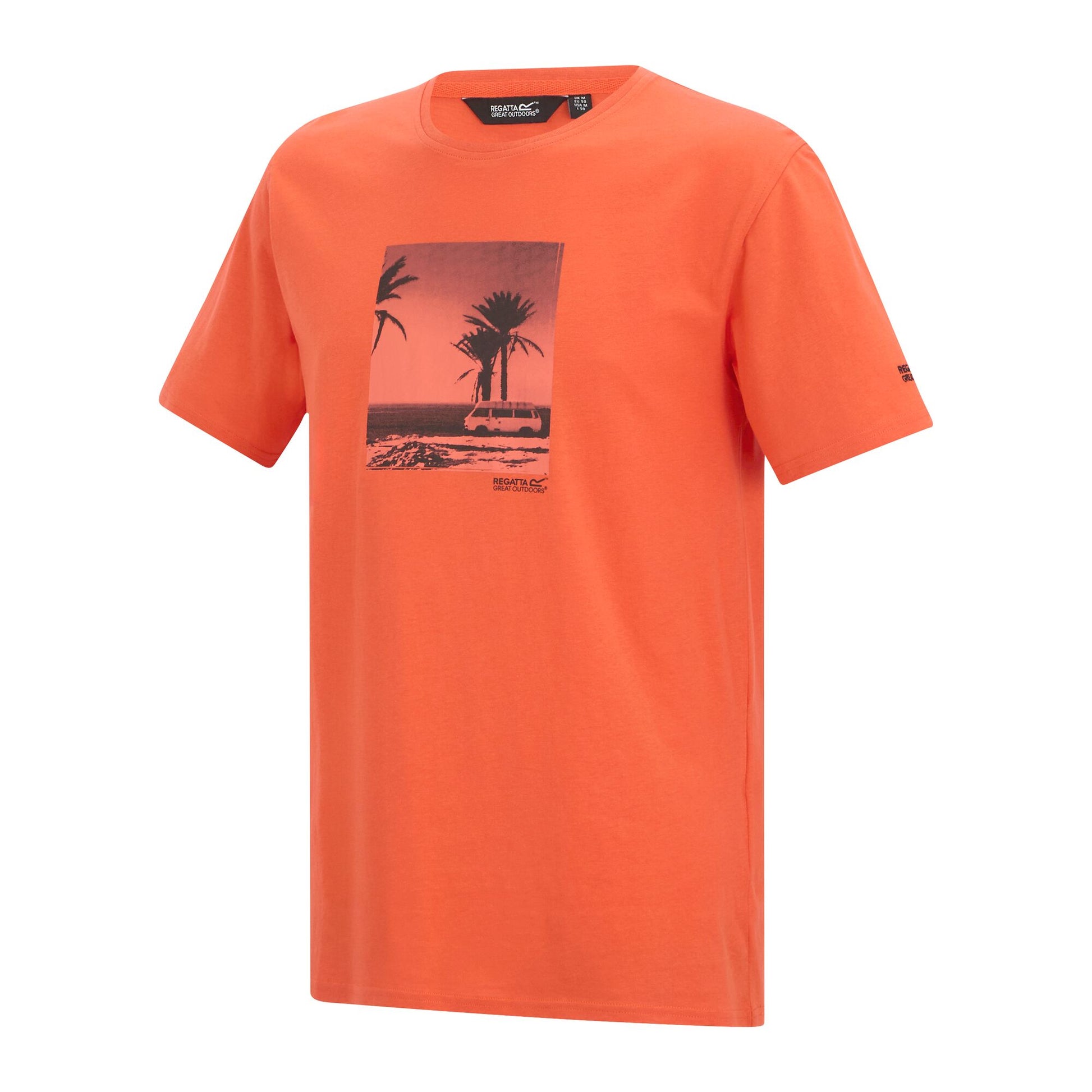 Tigerlily Orange - Side - Regatta Mens Cline IX Beach T-Shirt