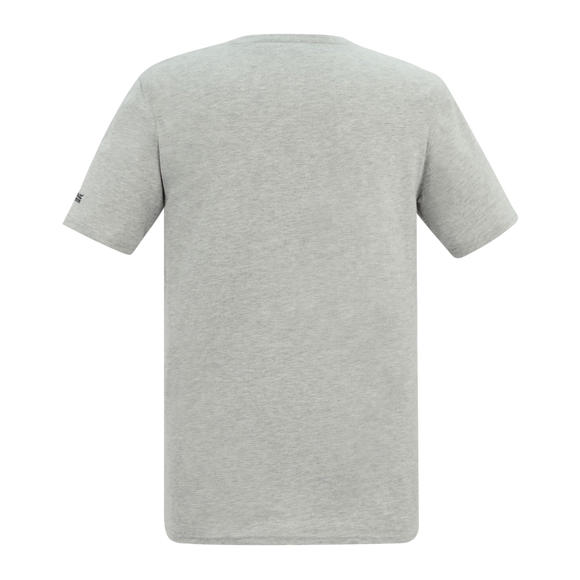 Grey Marl - Back - Regatta Mens Cline IX Palm Tree T-Shirt