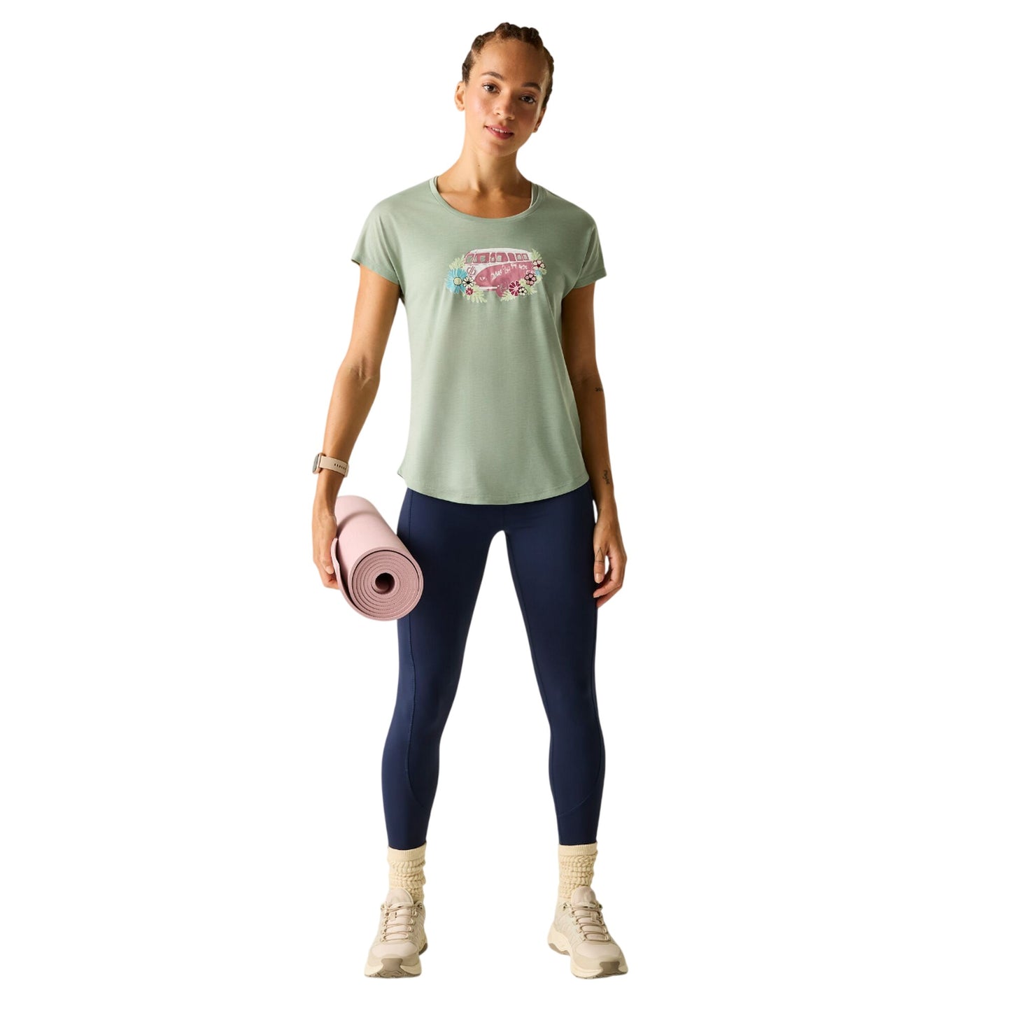 Glacier Green - Lifestyle - Dare 2B Womens-Ladies Serenity Caravan T-Shirt