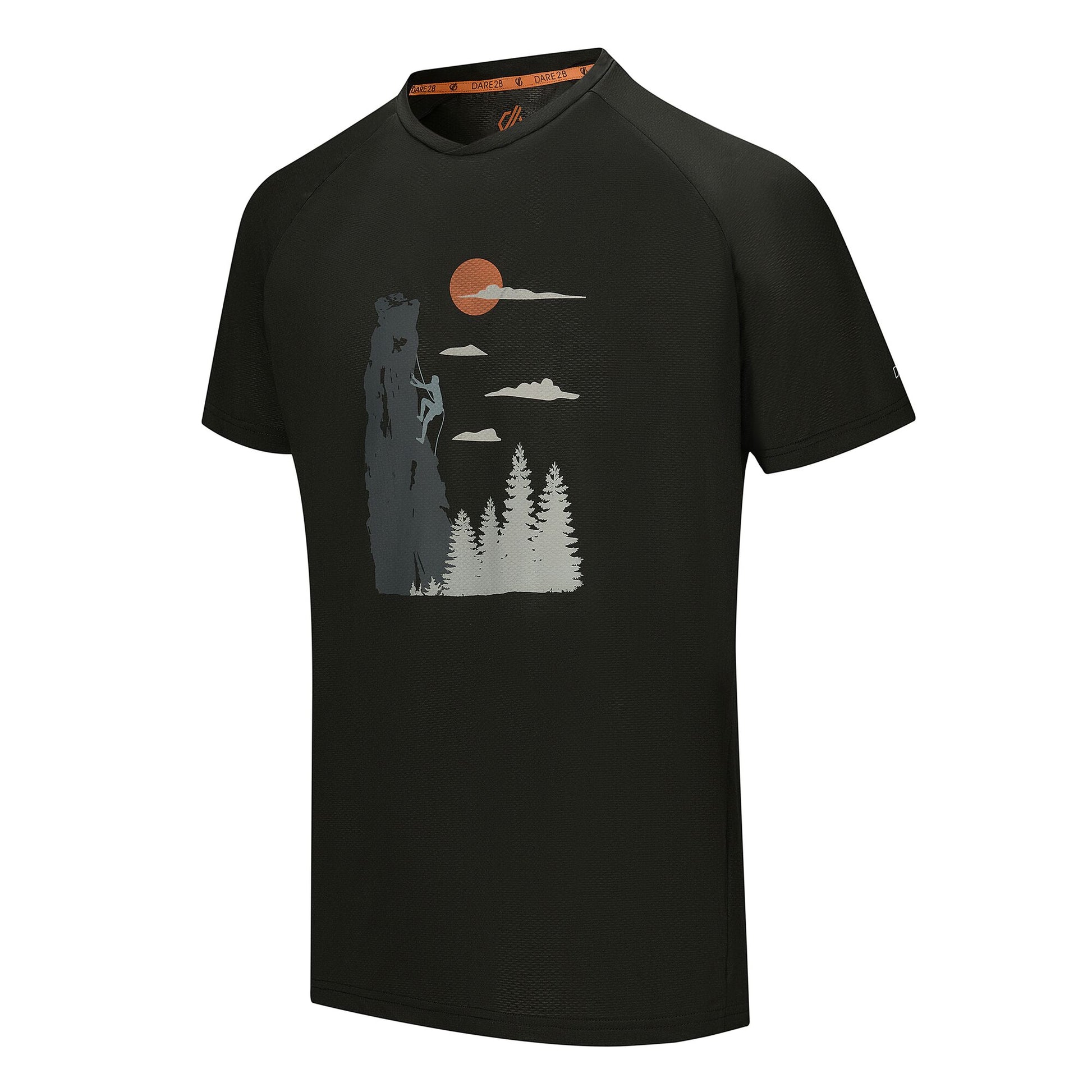 Black - Side - Dare 2B Mens Tech II Mountain Climbing T-Shirt