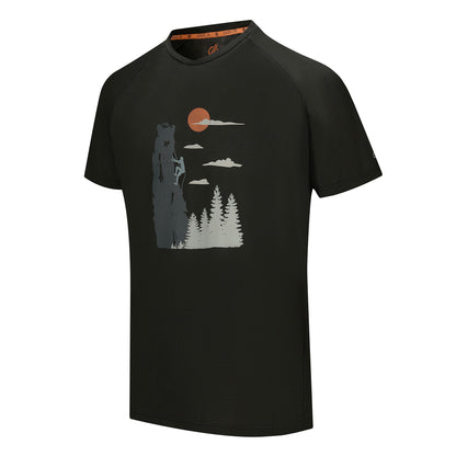 Black - Side - Dare 2B Mens Tech II Mountain Climbing T-Shirt