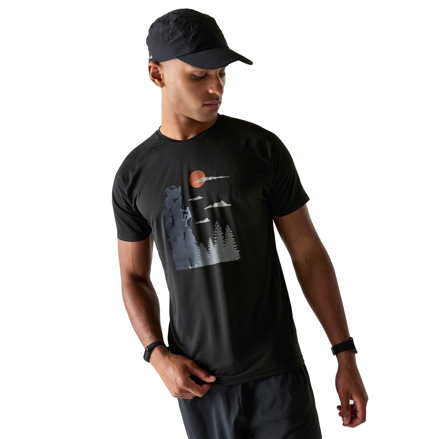Black - Lifestyle - Dare 2B Mens Tech II Mountain Climbing T-Shirt