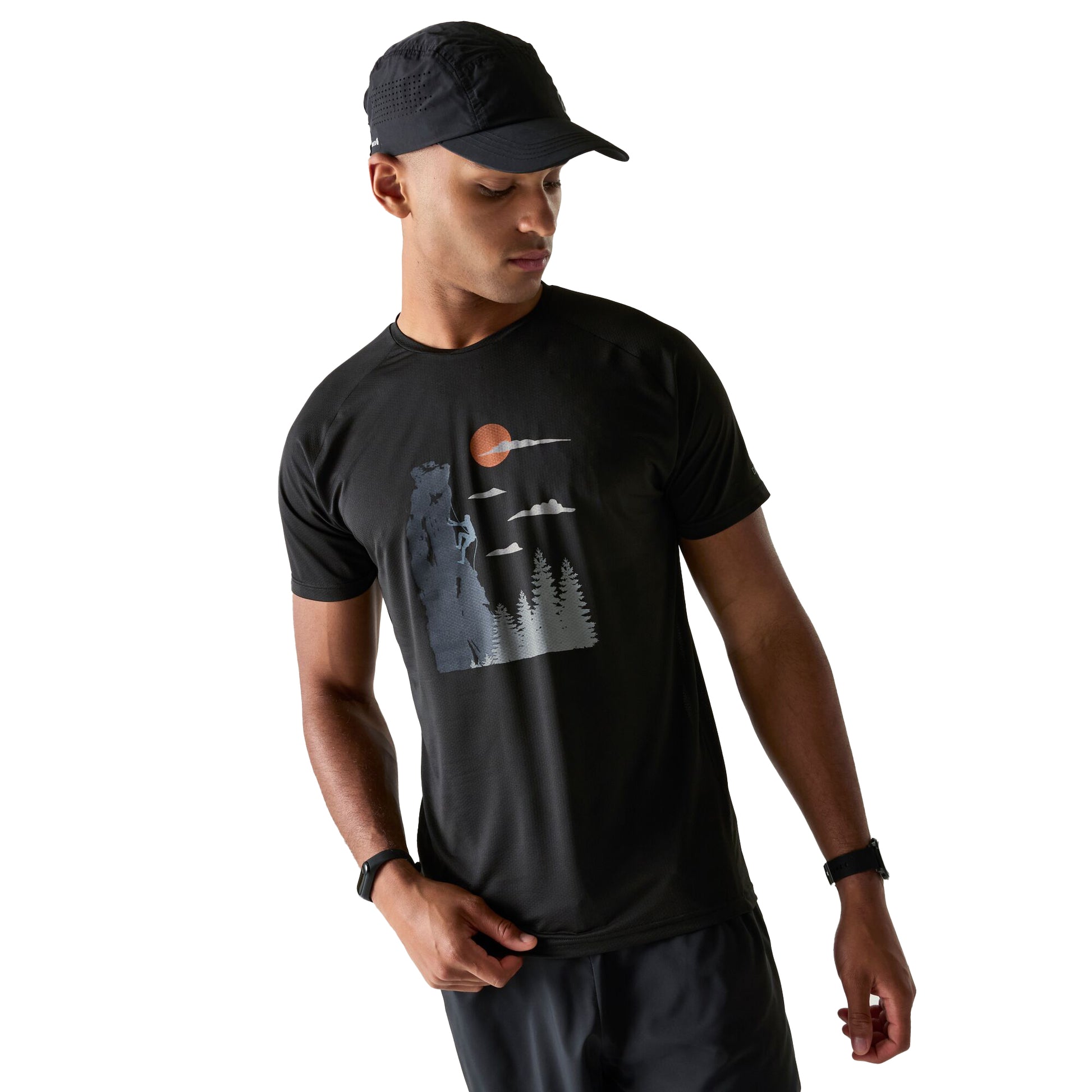 Black - Lifestyle - Dare 2B Mens Tech II Mountain Climbing T-Shirt