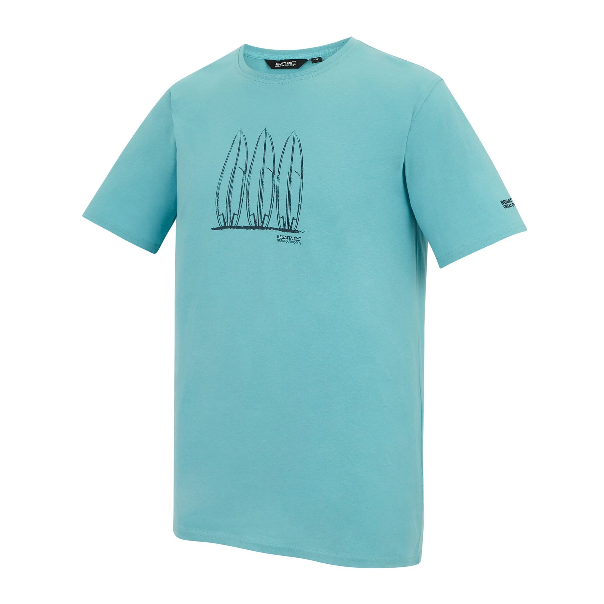 Nordic Blue - Side - Regatta Mens Cline IX Surfboard T-Shirt