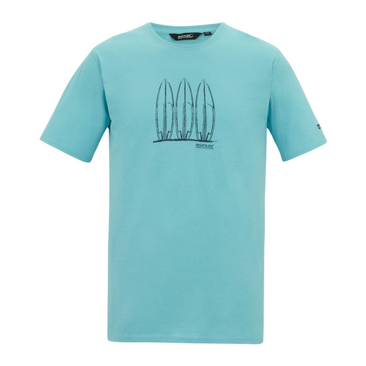 Nordic Blue - Front - Regatta Mens Cline IX Surfboard T-Shirt