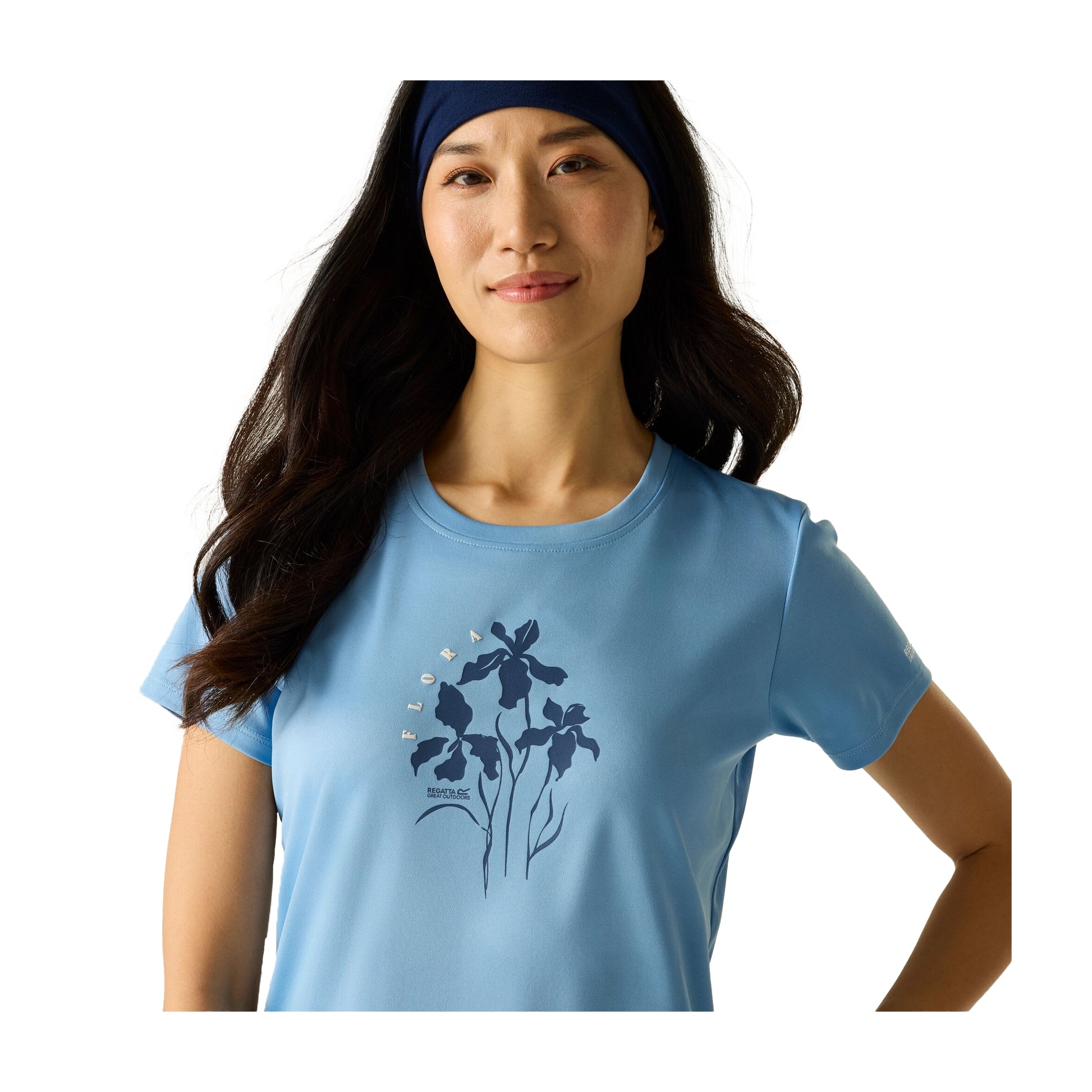 Washed Denim - Side - Regatta Womens-Ladies Fingal T-Shirt