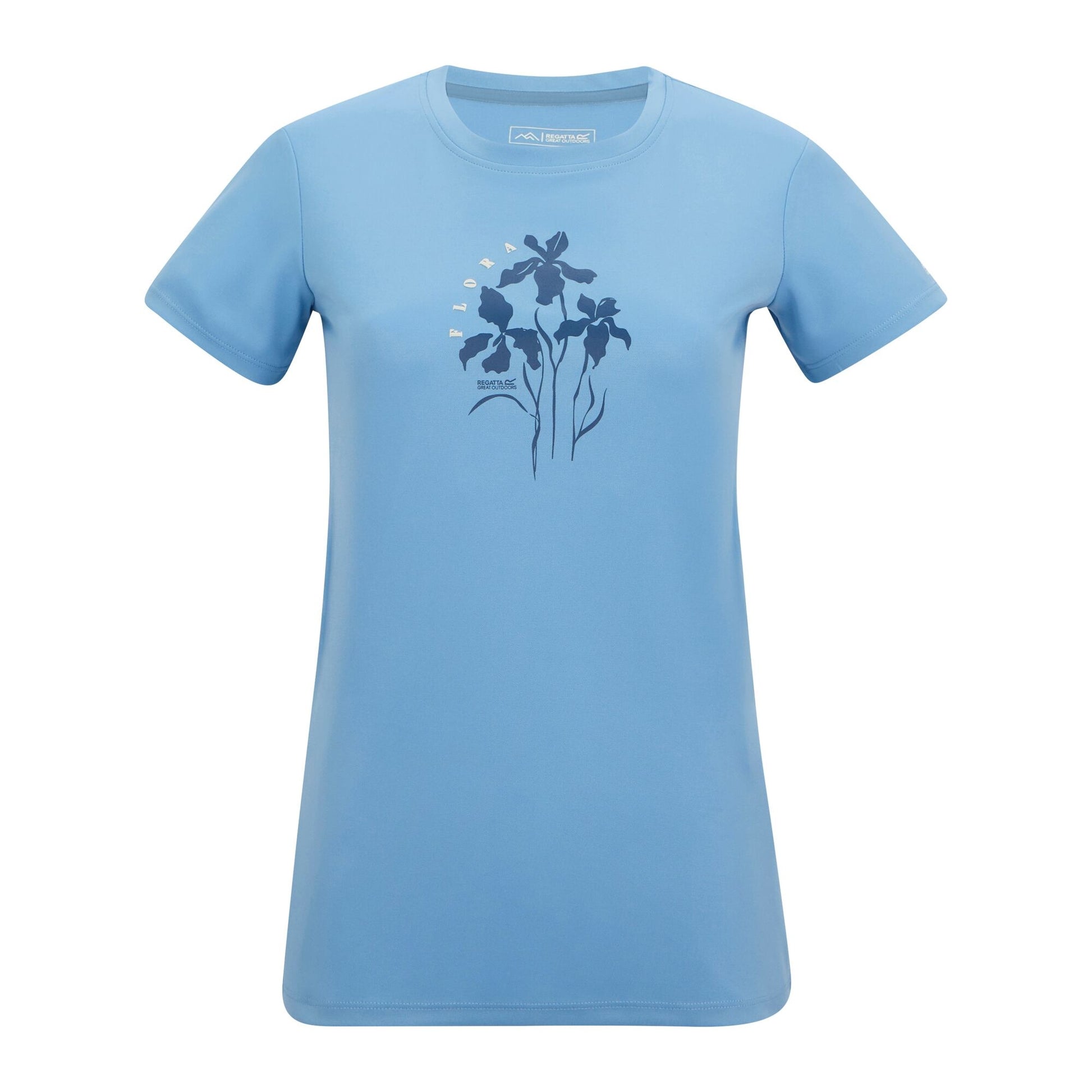 Washed Denim - Front - Regatta Womens-Ladies Fingal T-Shirt