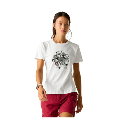 White - Side - Dare 2B Womens-Ladies Tranquility III Flowers T-Shirt