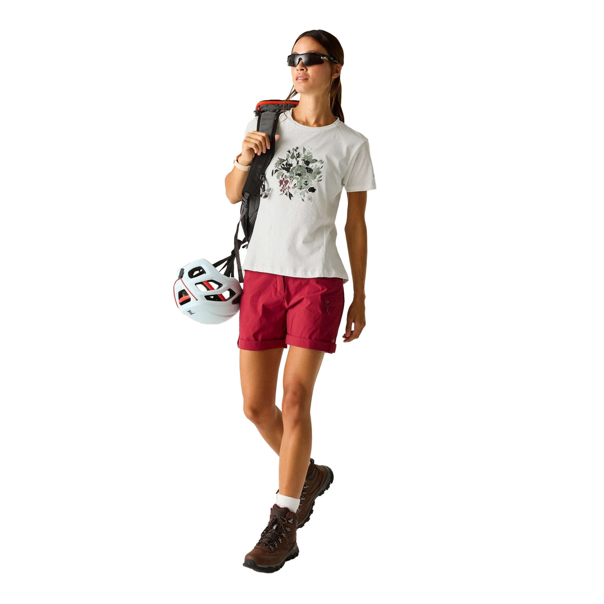 White - Lifestyle - Dare 2B Womens-Ladies Tranquility III Flowers T-Shirt