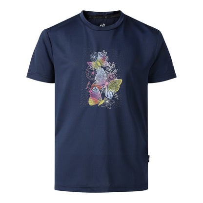 Navy - Front - Dare 2B Childrens-Kids Amusing Butterfly Flowers T-Shirt