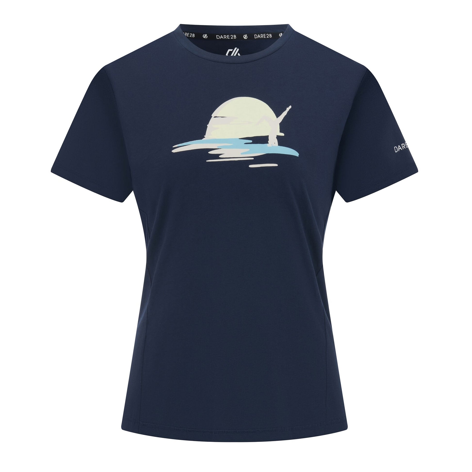 Navy - Front - Dare 2B Womens-Ladies Tranquility III Yoga Pose T-Shirt