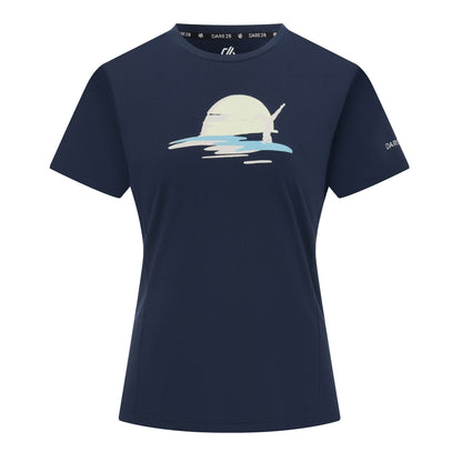 Navy - Front - Dare 2B Womens-Ladies Tranquility III Yoga Pose T-Shirt