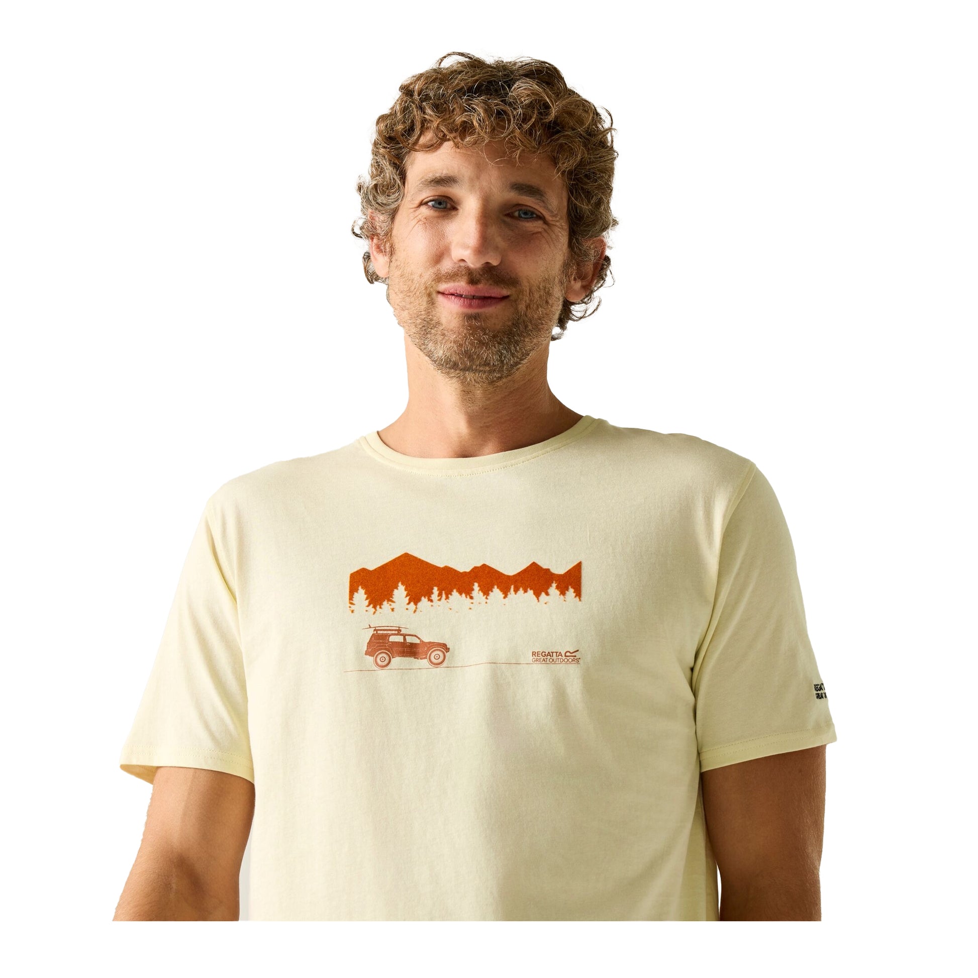 White Stone - Side - Regatta Mens Cline IX Wilderness T-Shirt