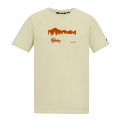 White Stone - Front - Regatta Mens Cline IX Wilderness T-Shirt