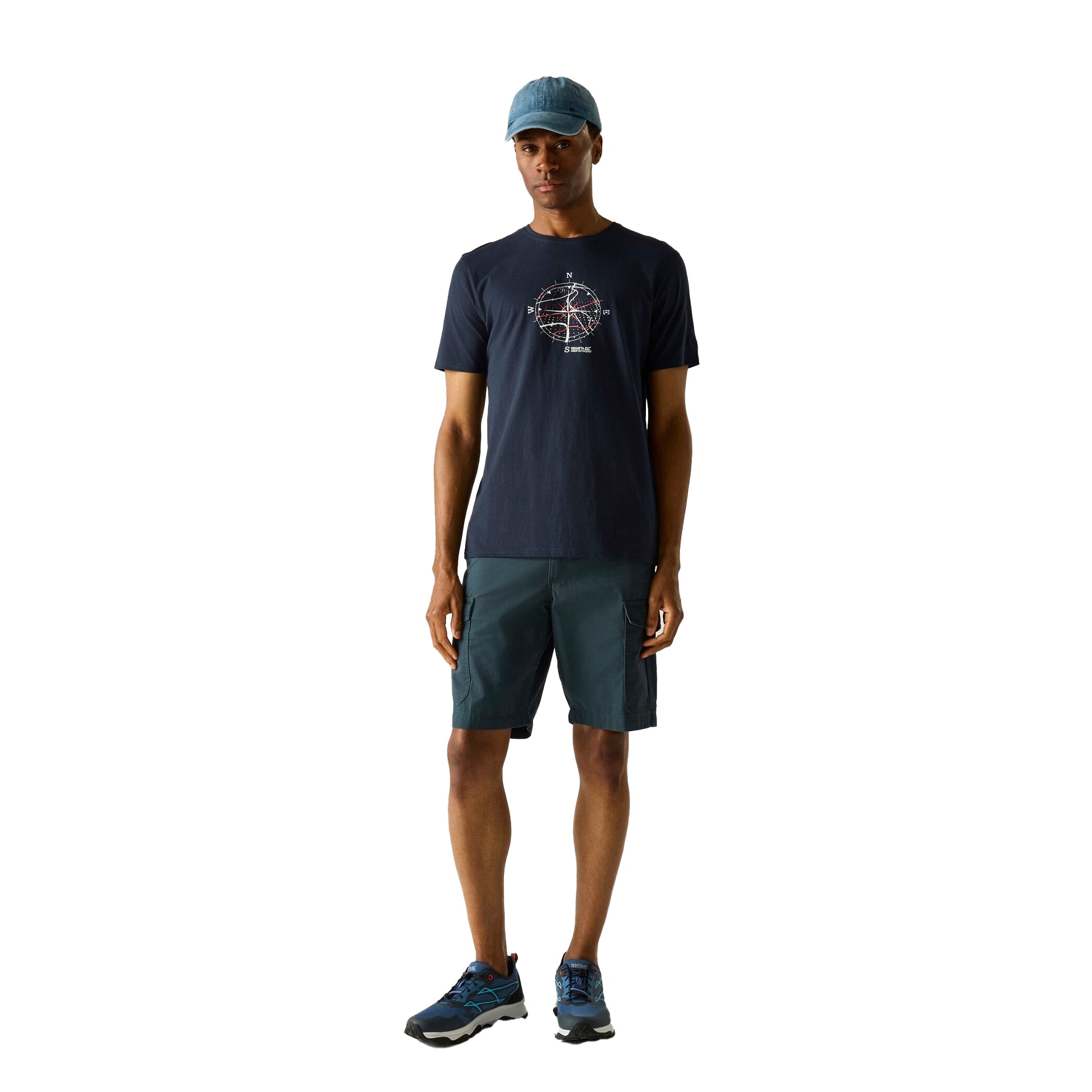Navy - Lifestyle - Regatta Mens Cline IX Compass T-Shirt