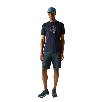 Navy - Lifestyle - Regatta Mens Cline IX Compass T-Shirt