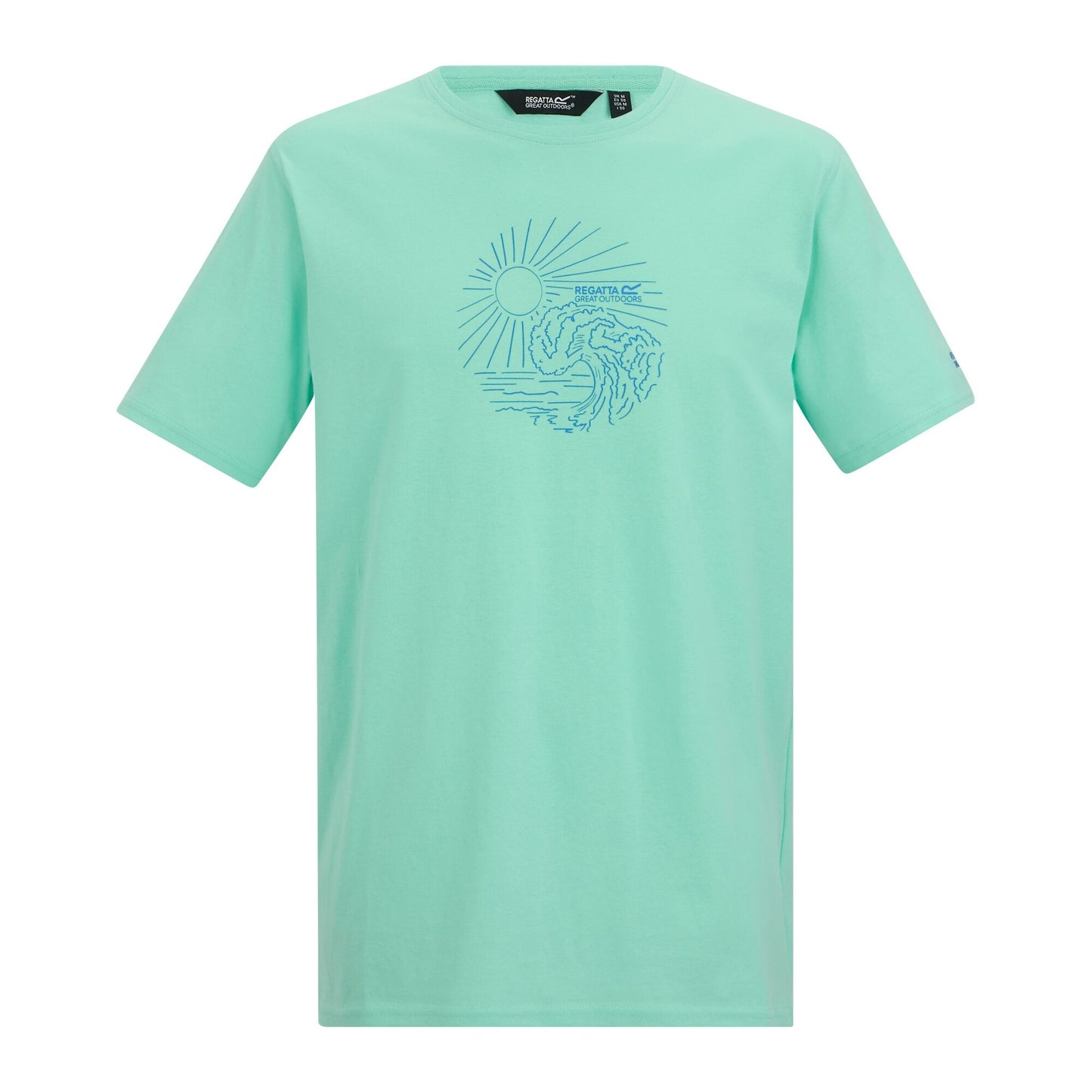 Ice Green - Front - Regatta Mens Cline IX Sea Wave T-Shirt