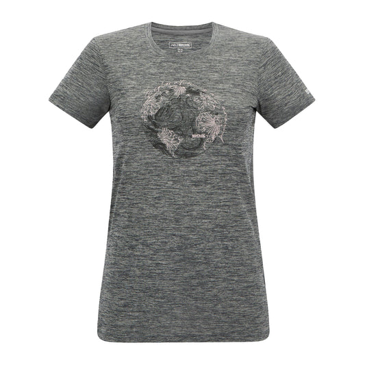 Dark Storm Marl - Front - Regatta Womens-Ladies Fingal World T-Shirt