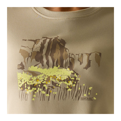 Parchment - Side - Regatta Womens-Ladies Fingal Abstract Art T-Shirt