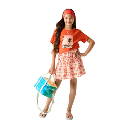 Rusty Orange - Lifestyle - Regatta Childrens-Kids Bosley Palm Tree T-Shirt