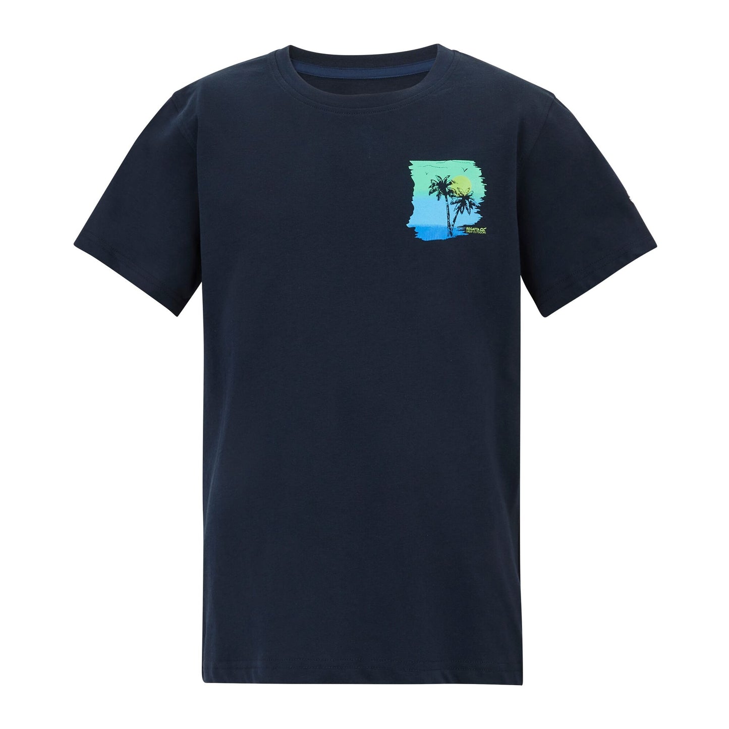 Navy - Front - Regatta Childrens-Kids Bosley Back Print T-Shirt