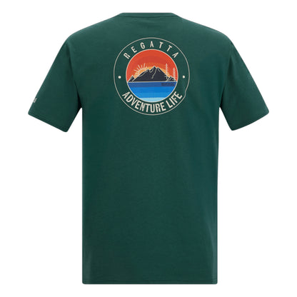 Mediterranean Green - Back - Regatta Mens Cline IX Sunrise T-Shirt