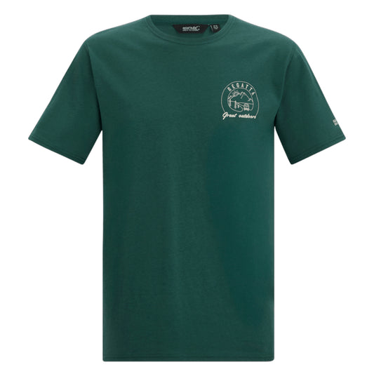 Mediterranean Green - Front - Regatta Mens Cline IX Sunrise T-Shirt