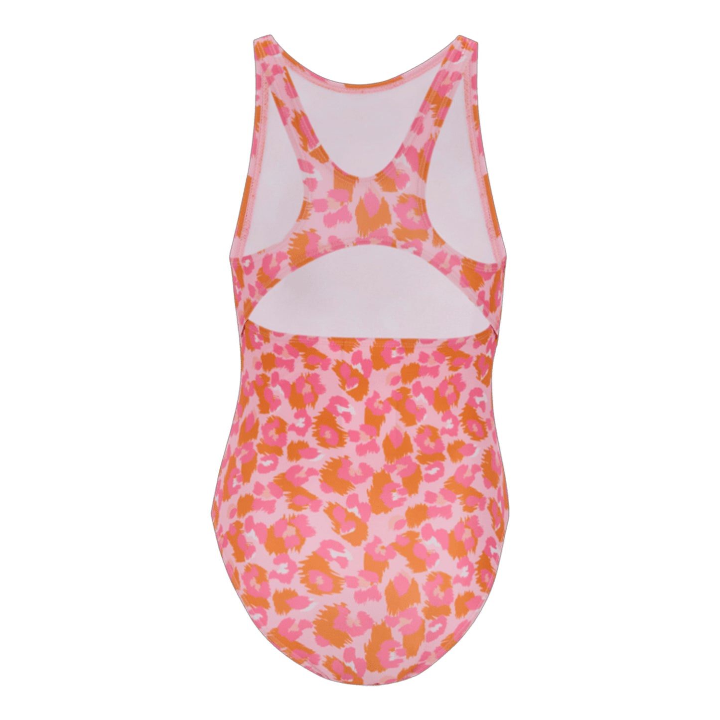 Orange Peel - Back - Regatta Girls Katrisse Leopard One Piece Swimsuit