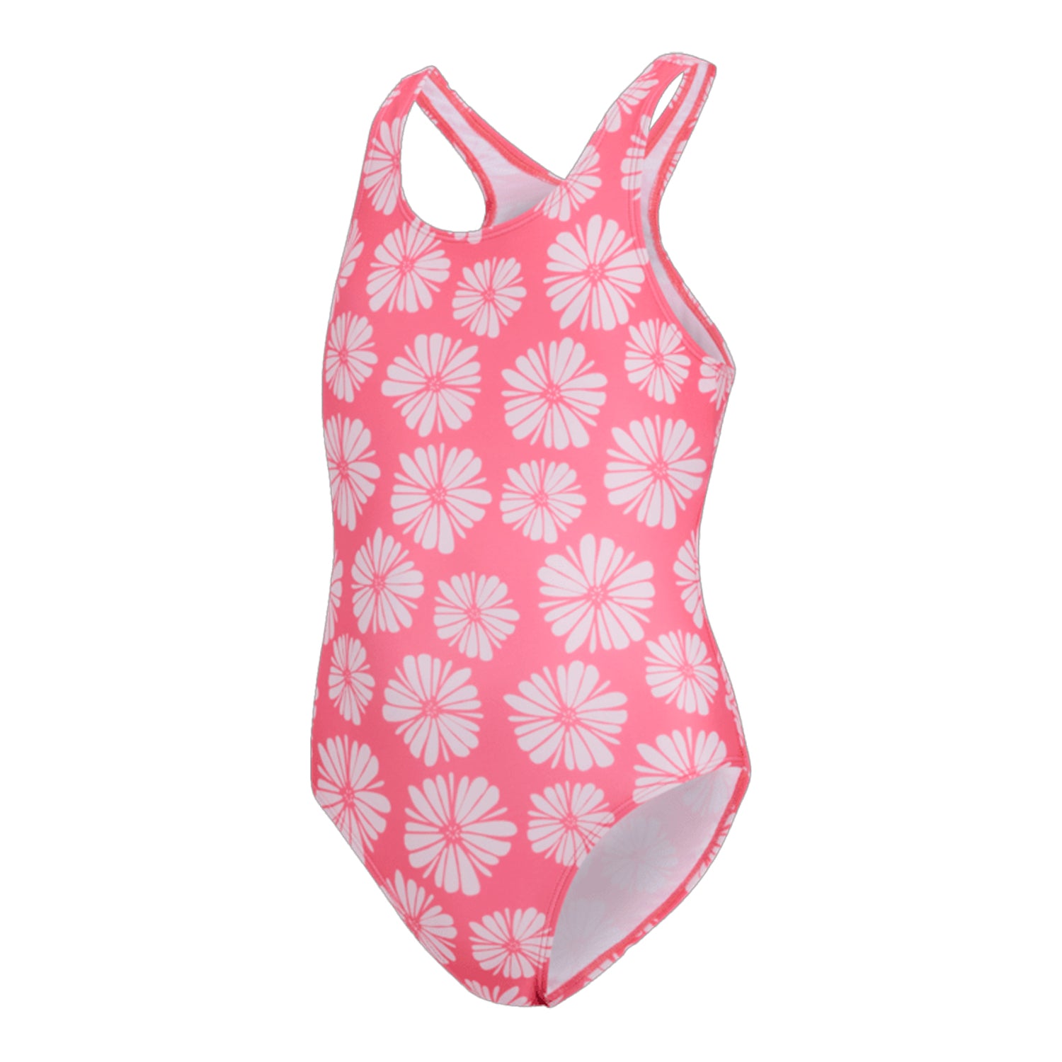 Pink Haze-Petal - Side - Regatta Girls Katrisse Flower One Piece Swimsuit